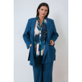 Plain tailored jacket with side slits