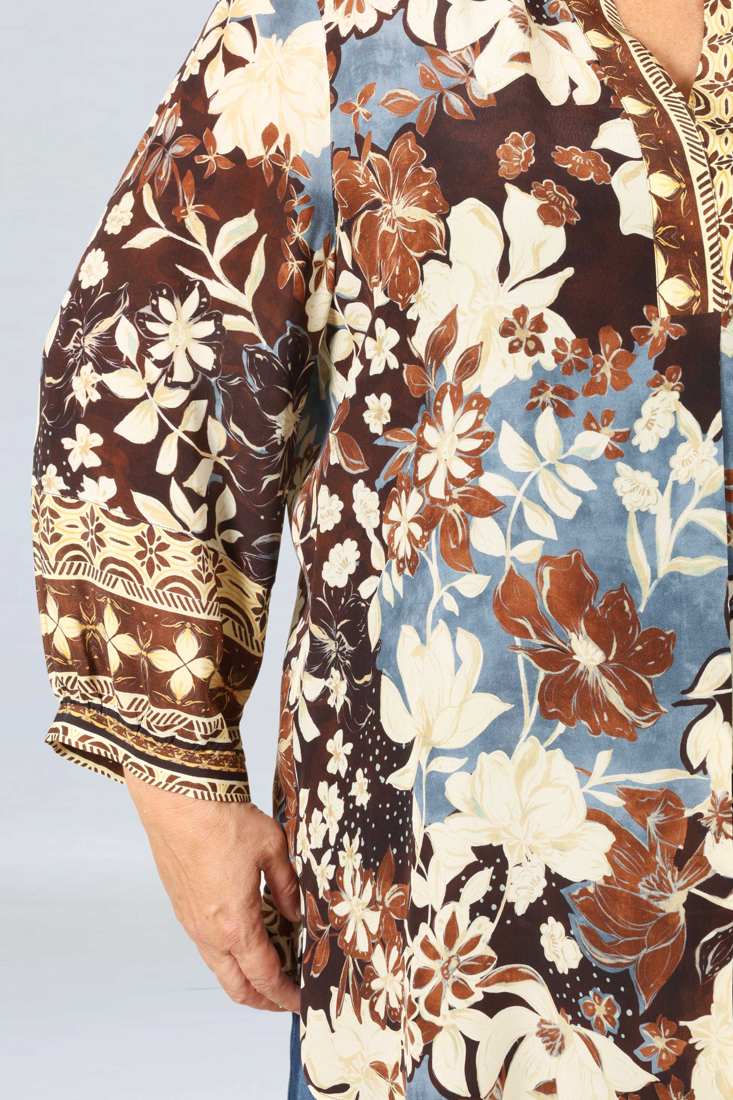 Blouse en impression placée