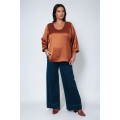 Plain satin blouse