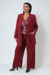 Plain tailored jacket with side slits
