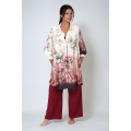 Longue chemise imprimée effet japonisant viscose ultra fluide 