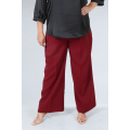 Plain tailored trousers with elasticated waist