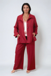 Fluid jacket in stretch and supple fabric 