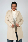7/8 coat in soft and refined herringbone wool