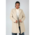 7/8 coat in soft and refined herringbone wool