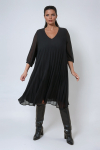 Airy pleated midi dress 