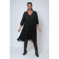 Airy pleated midi dress 