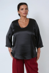 Blouse en satin uni