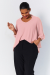 Plain voile blouse in overlay