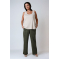 Pantalon droit effet daim.